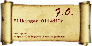 Flikinger Olivér névjegykártya